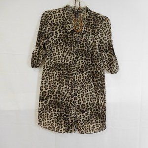 Style & Co. Animal Print Tunic Blouse, Size M